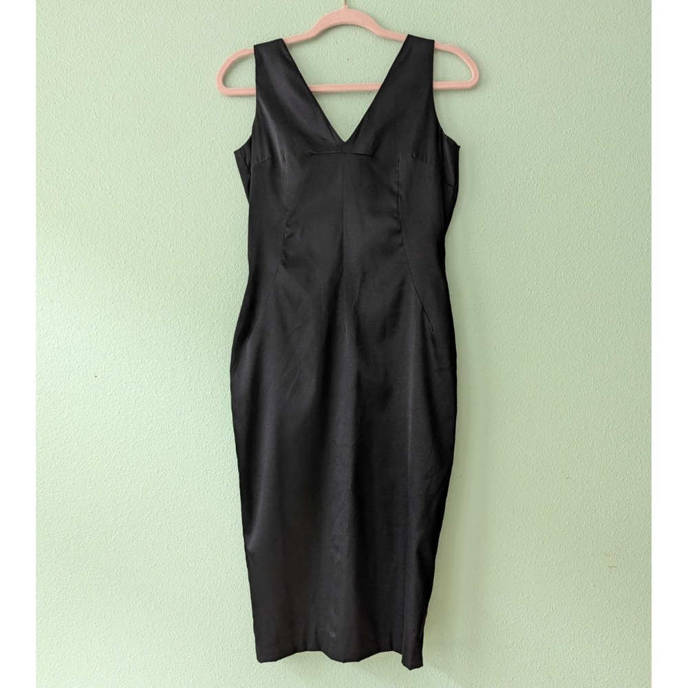 Vtg Y2K D&G Dolce And Gabbana Little Black Dress Satin 28/42 6 / 8 Ittierre 2001
